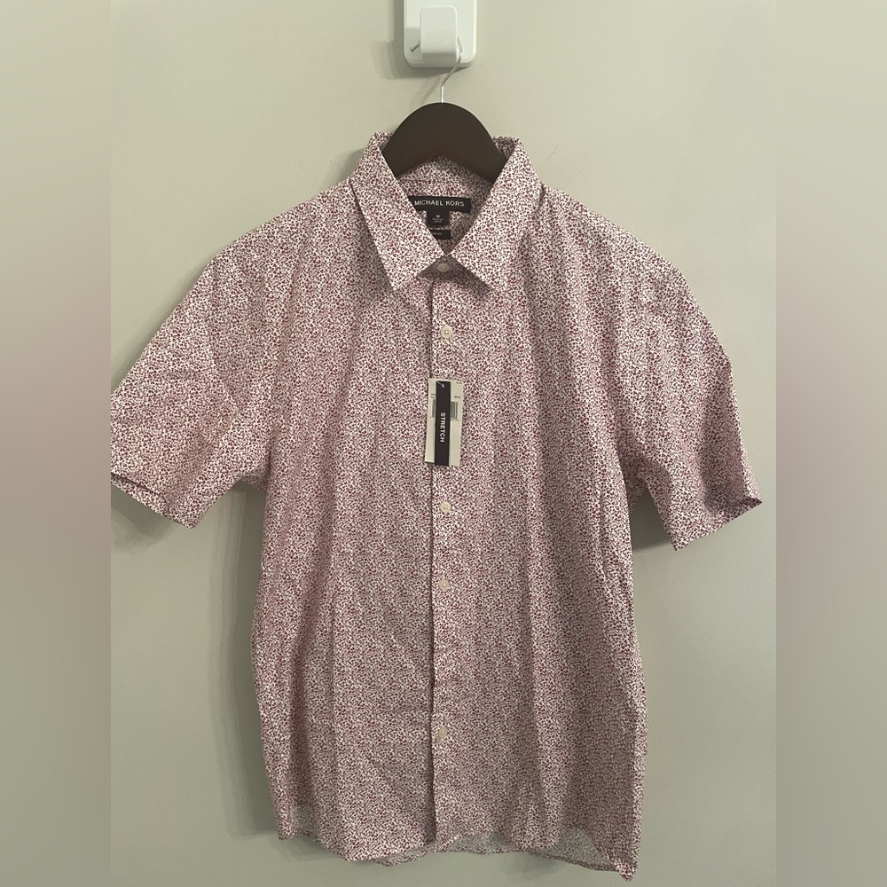 NWT Michael Kors Mens Stretch Shirt. Size M